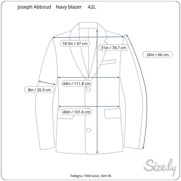 42L Joseph‎ Abboud Tollegro 1900 Sharkskin Blazer - Picture 12 of 12